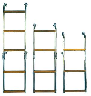 MARINE CITY Scala A 3 Gradini Pieghevole In Acciaio Inox 304 Per Barche E Yacht - Accessorio Nautico